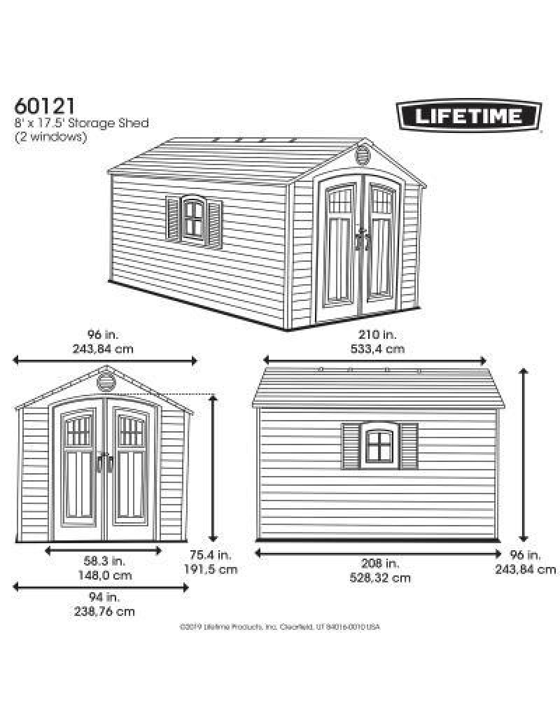 8 Ft. x 17.5 Outdoor Storage Shed 389