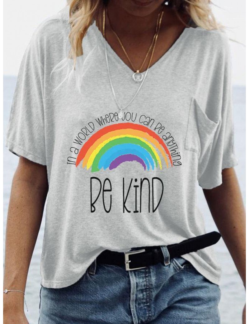 In a World Where You Can Be Anything Be Kind Short Sleeve T-Shirt