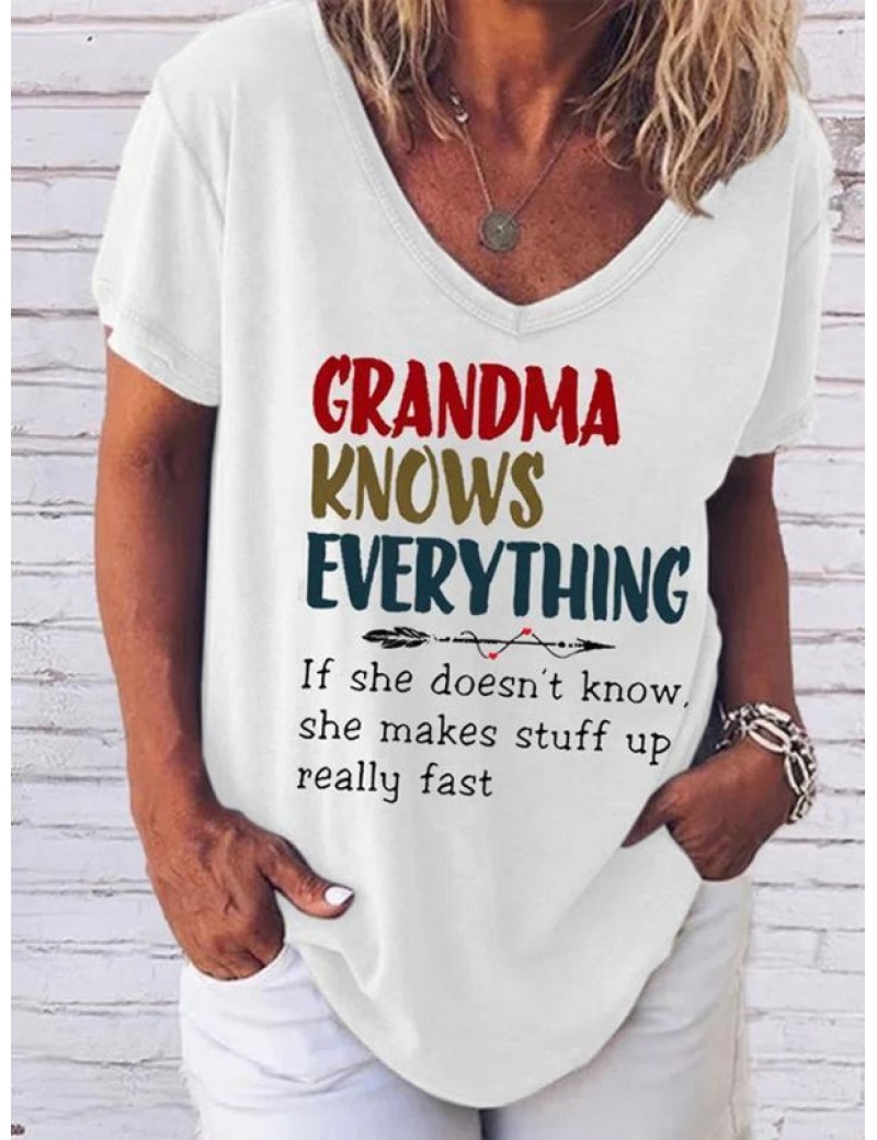 Woman Grandma Knows Everything Women's T-Shirt