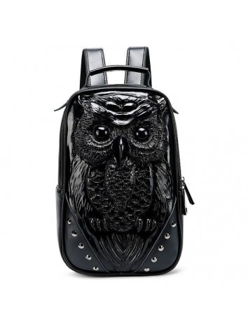 Owl Leather Backpack