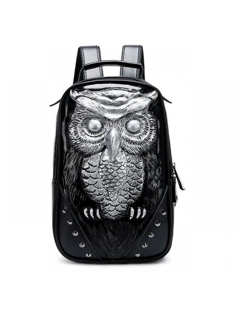 Owl Leather Backpack