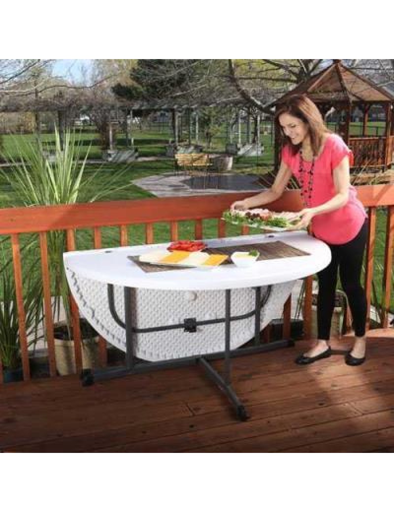 60-Inch Round Fold-In-Half Table (Commercial) 74