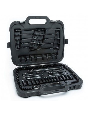 1/4 in., 3/8 in. and 1/2 in. Drive 100-Position Universal SAE and Metric Mechanics Tool Set (105-Piece)-H100105MTS