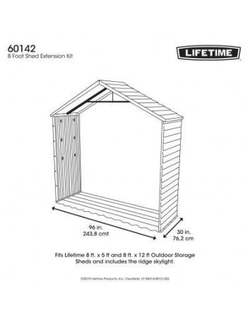30 Inch Extension Kit for 8 Ft. Sheds (No Windows) 182