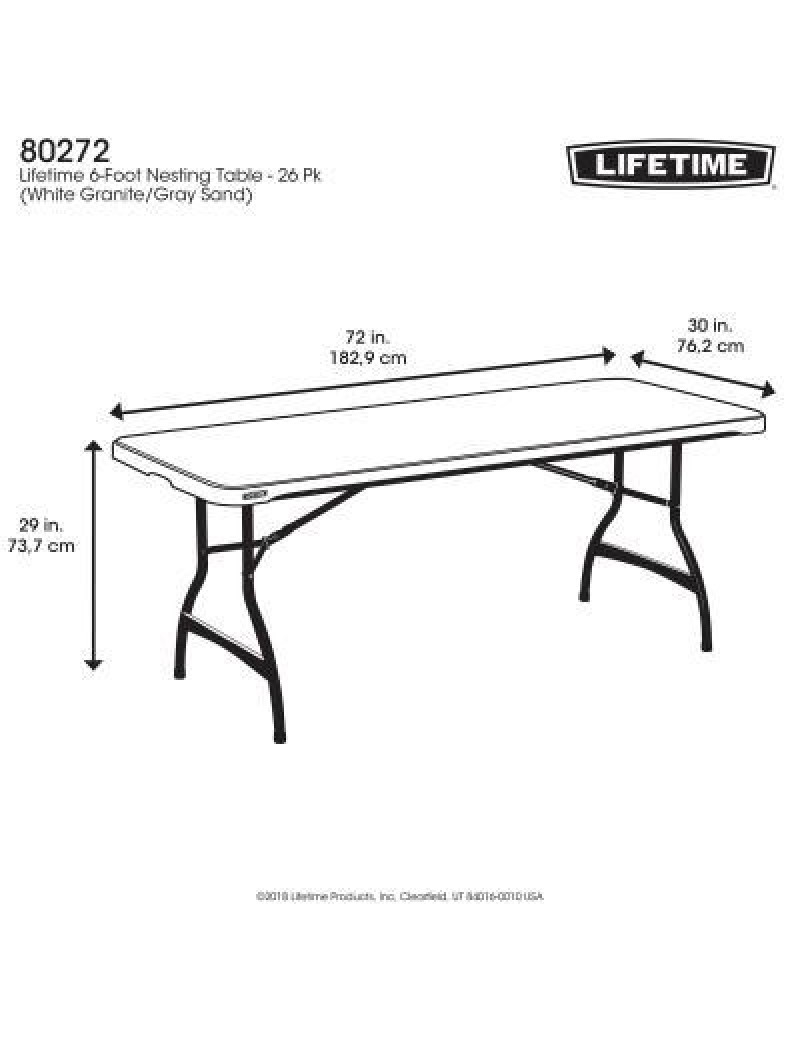 6-Foot Nesting Table (Commercial) 29