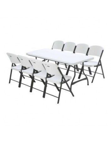 6-Foot Stacking Table and (8) Chairs Combo (Commercial) 219