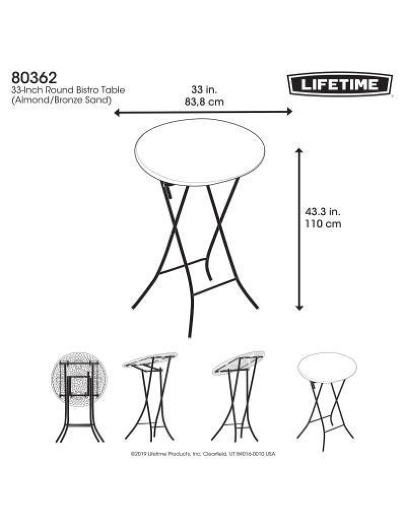 33-Inch Round Bistro Table (Light Commercial) 22