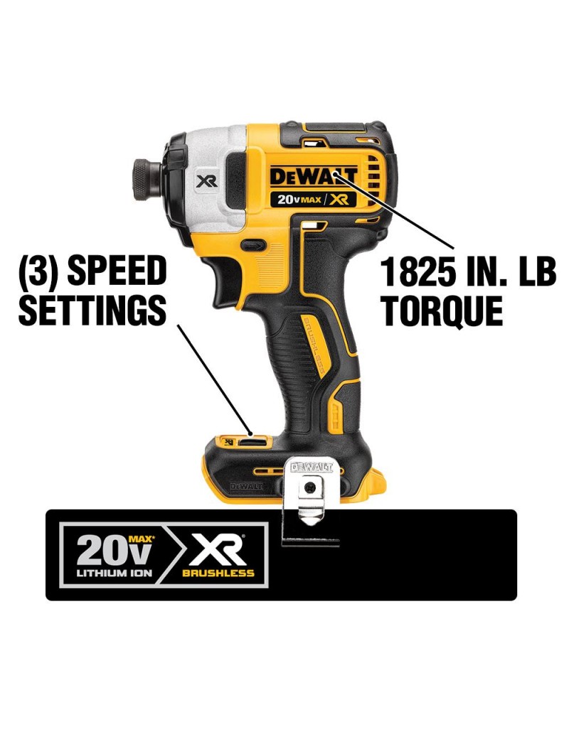 20-Volt MAX Lithium-Ion Cordless Brushless Combo Kit (2-Tool) with FLEXVOLT and 20-Volt Battery and Charger-DCK299D1T1