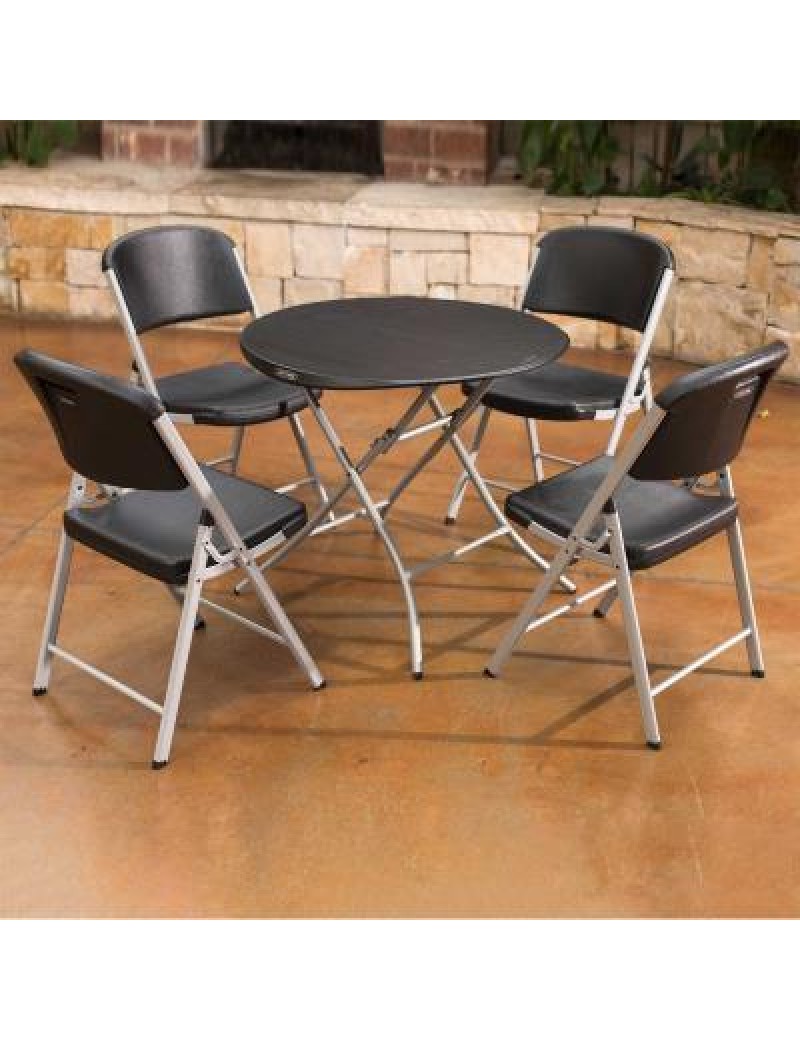 33-Inch Round Personal Table and (4) Chairs Combo 167
