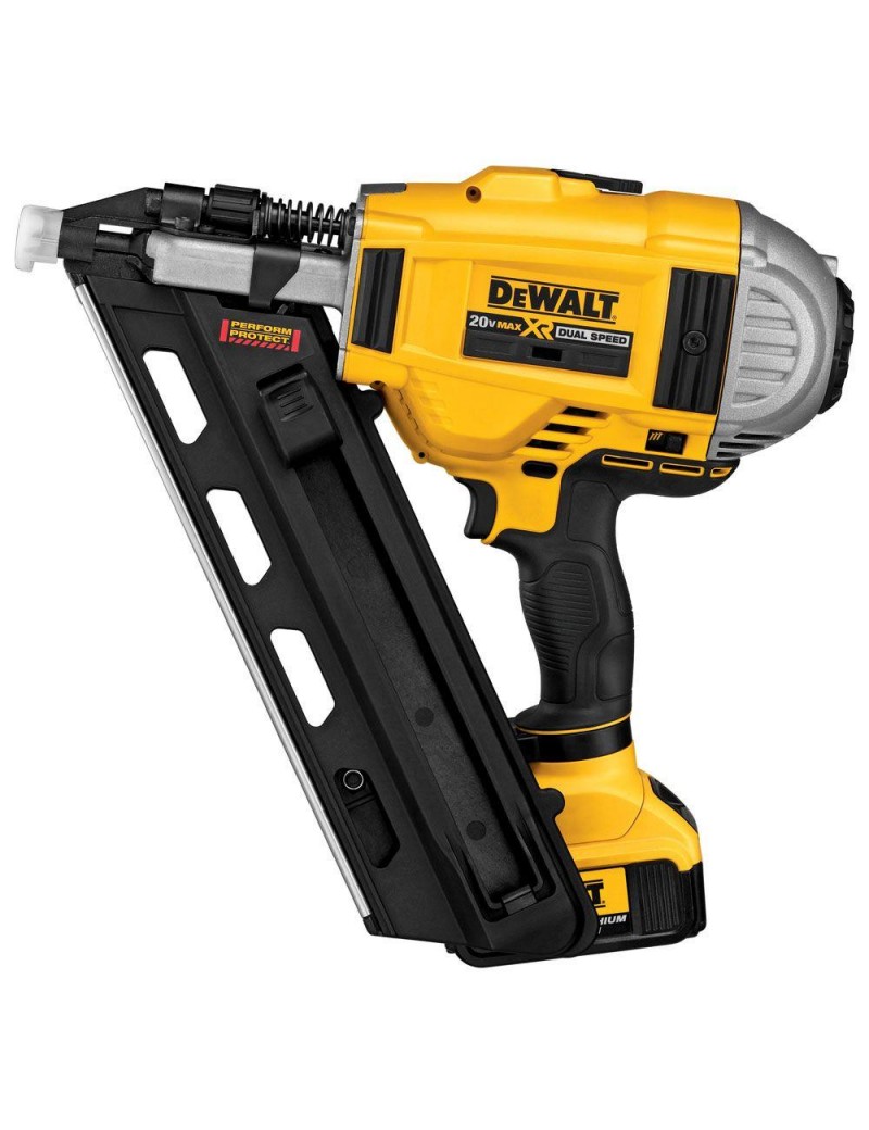 20-Volt MAX XR Lithium-Ion Cordless Brushless 2-Speed 33- Framing Nailer with Battery 4Ah and Charger-DCN692M1