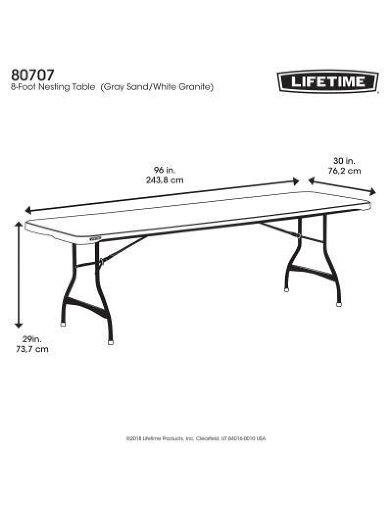 8-Foot Nesting Table - 4 PK (Commercial) 269