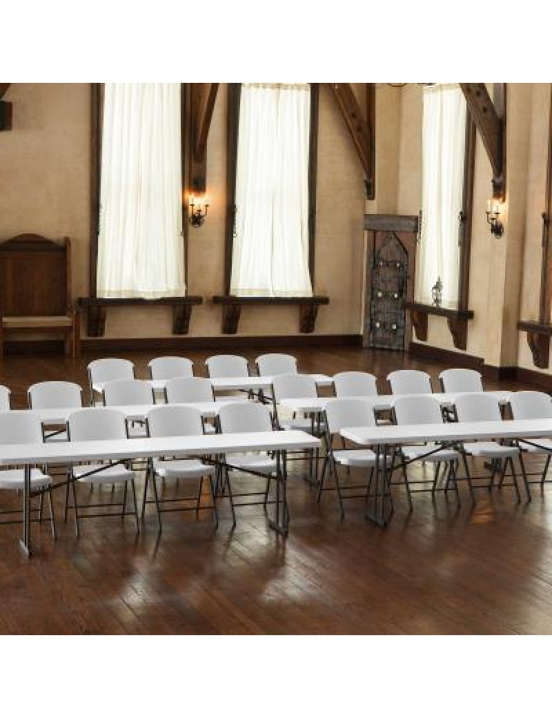 (5) 8-Foot Seminar Tables and (20) Chairs Set 328